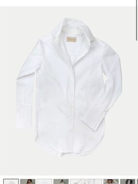 Classic Six NY DONNA BUTTON-DOWN SHIRT IN WHITE, size 0, great condition